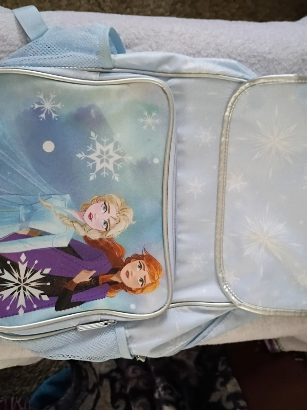 Disney Frozen Light Blue and Purple Kids Backpack